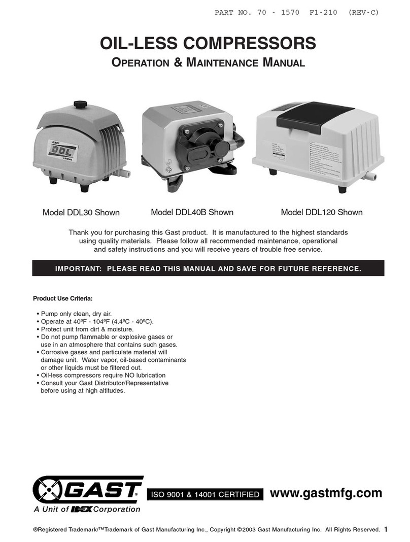 Gast DDL30 Operation & maintenance manual