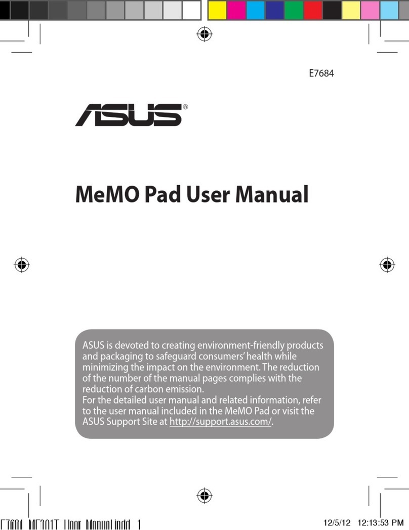 Asus MeMO PAD User manual Asus MeMO PAD User manual