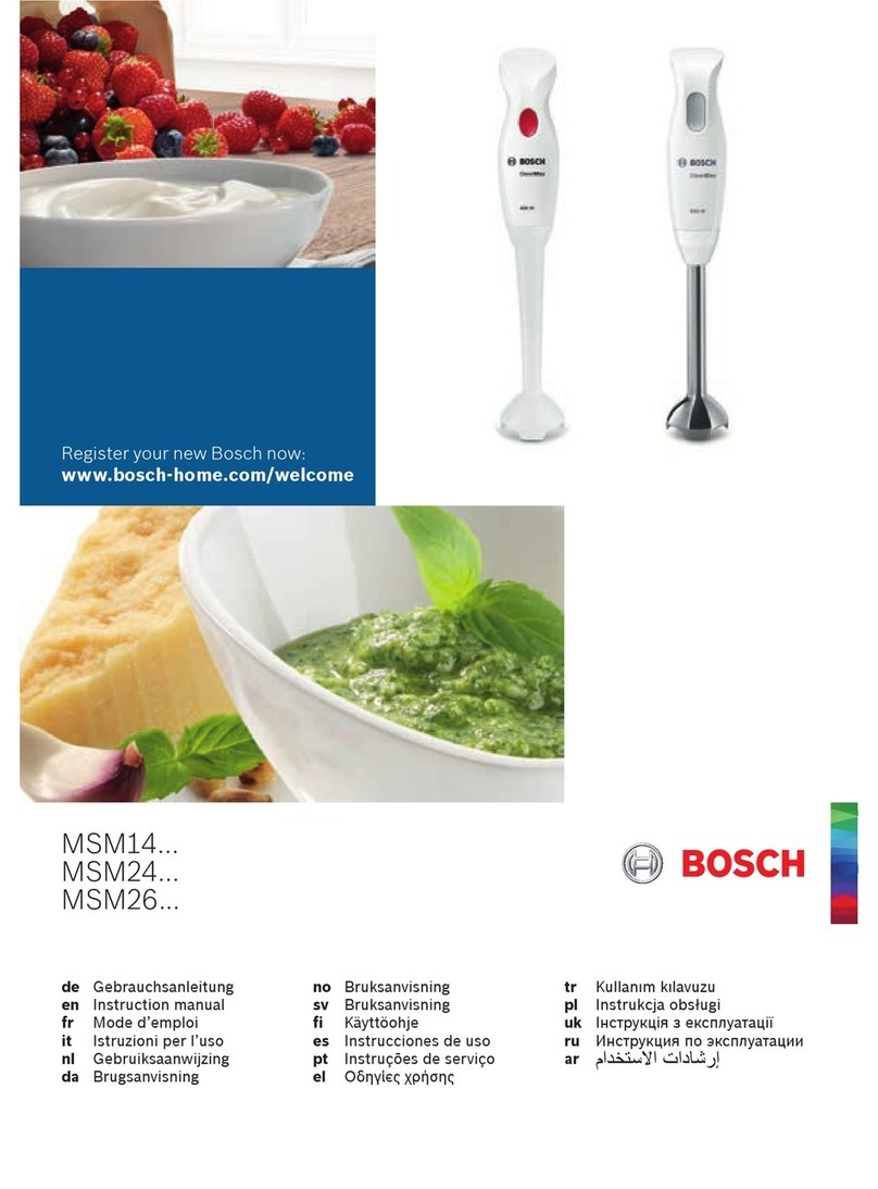 Bosch MSM14 Series User manual