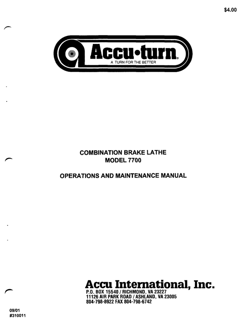 Accu ACCU-Turn 7700 User manual