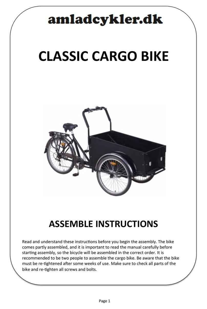 AMLADCYKLER CLASSICCARGO BIKE Assemble instructions