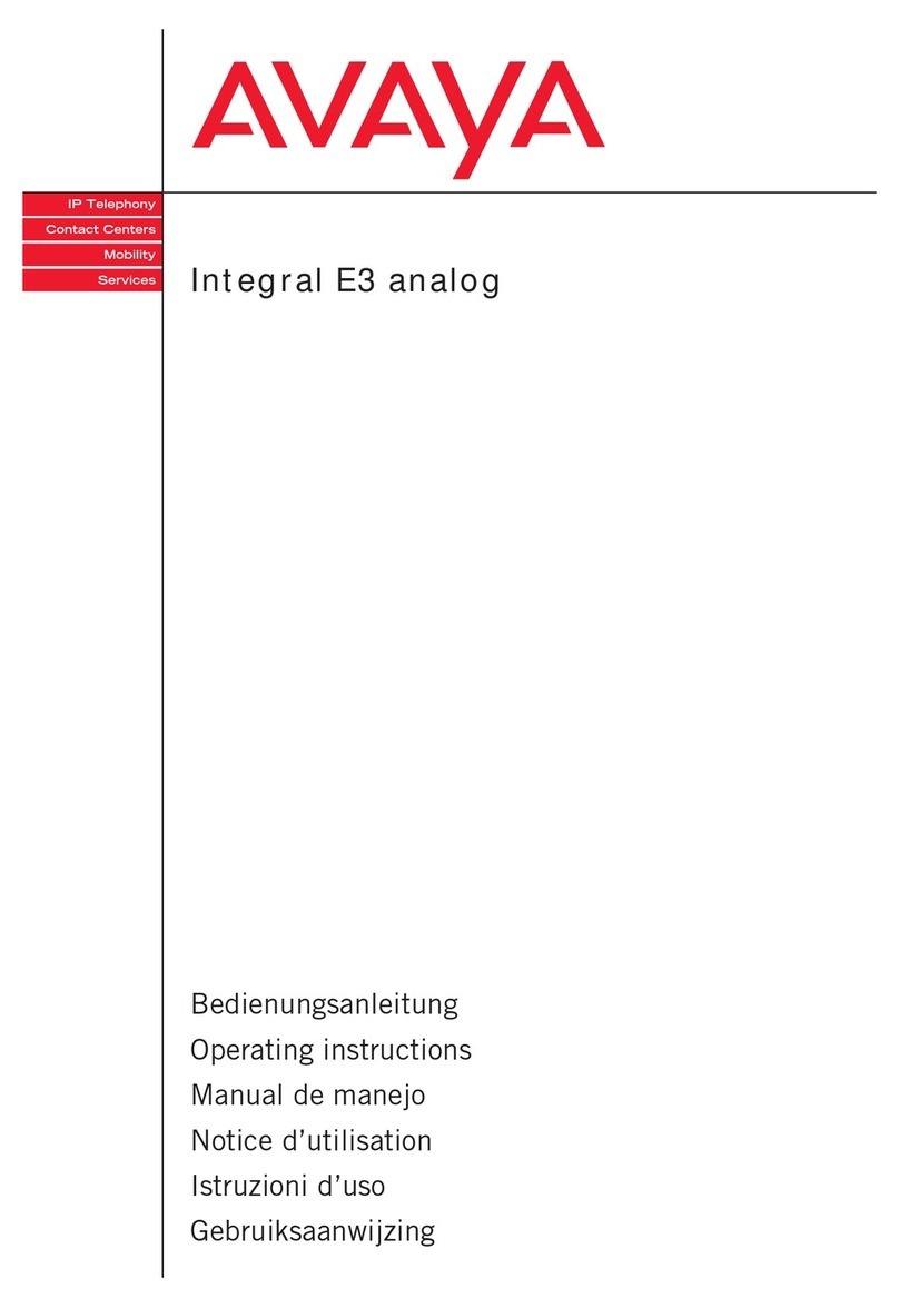 Avaya Integral E3 analog User manual