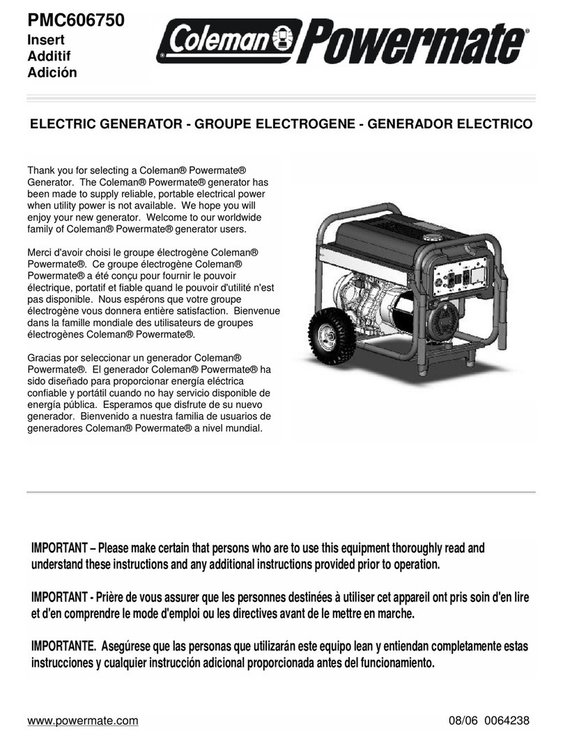 Coleman PMC606750 User manual Coleman PMC606750 User manual