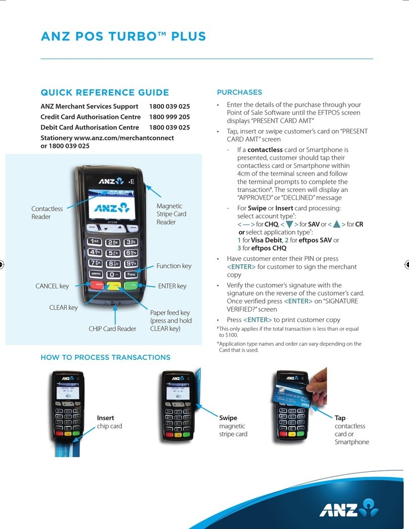 ANZ pos turbo plus User manual