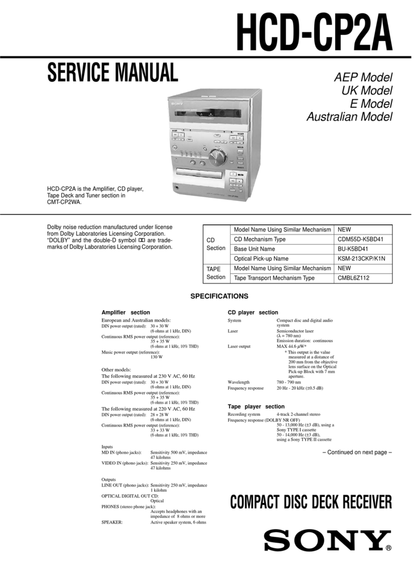 Sony HCD-CP2A User manual