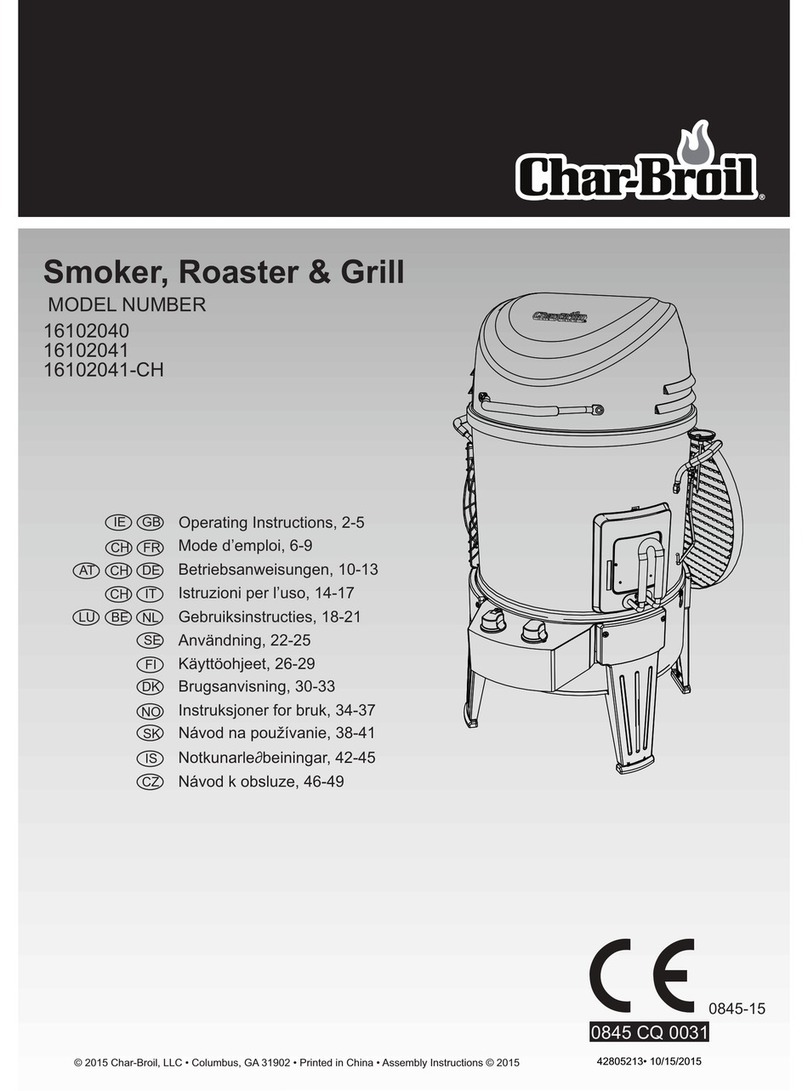 Char-Broil 16102040 operating instructions