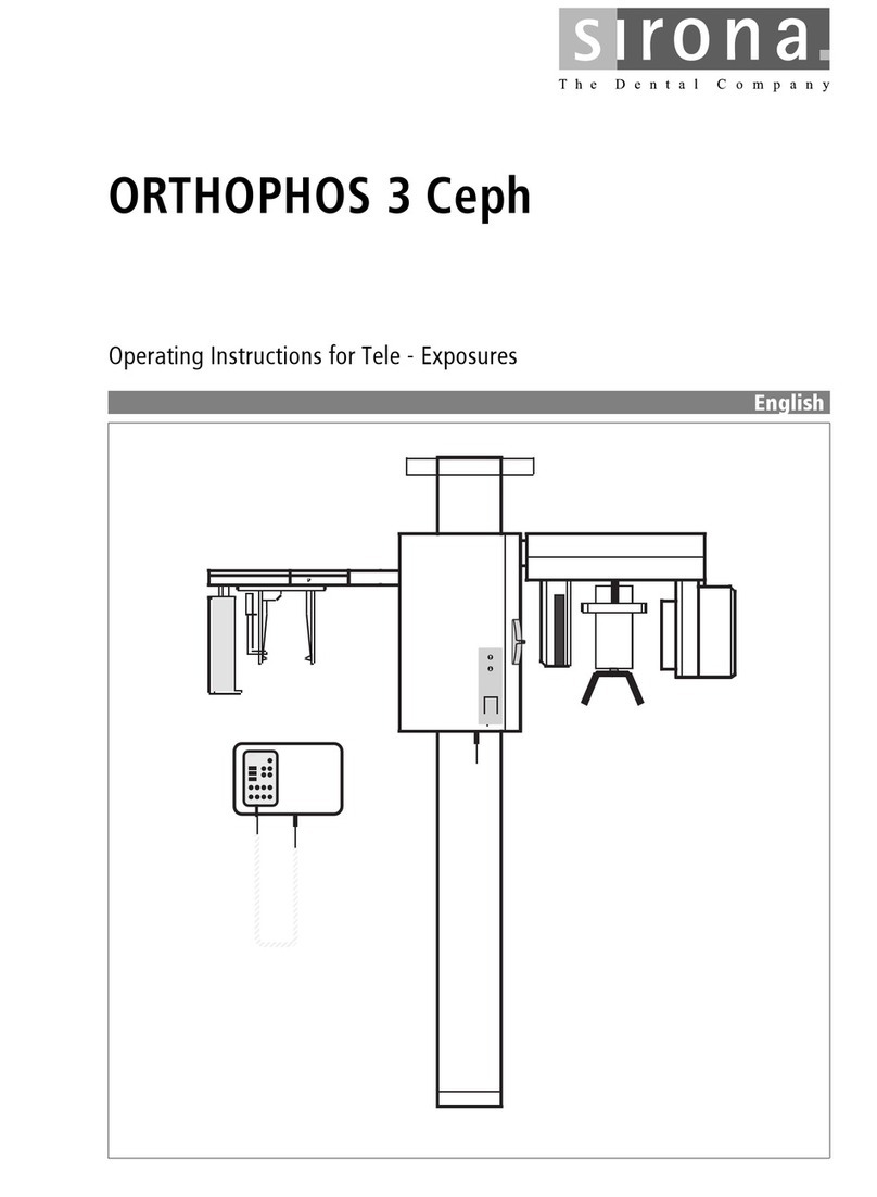 Sirona orthophos 3 ceph operating instructions
