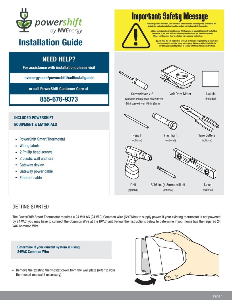 NVenergy Smart Thermostat installation guide