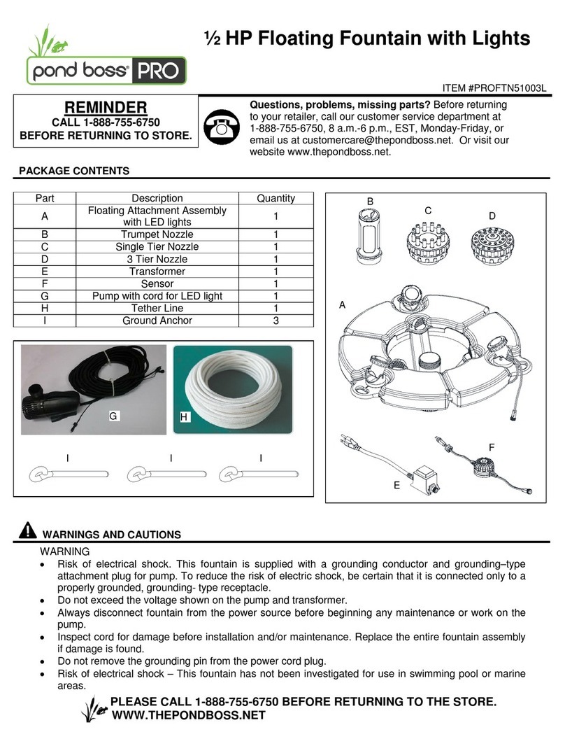 Pond Boss PROFTN51003L manual