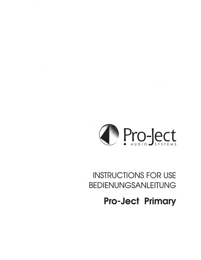Pro-Ject Audio Systems Primary Instructions for use
