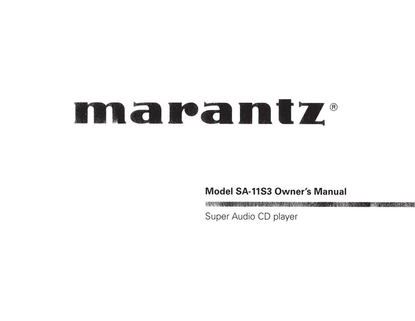 Marantz SA-11S3 User manual Marantz SA-11S3 User manual