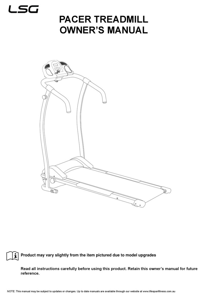 LSG PACER TREADMILL User manual