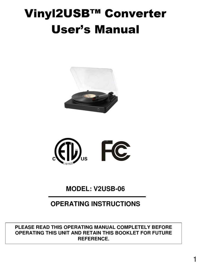 ClearClick Vinyl2USB V2USB-06 User manual