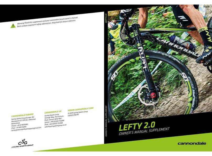 Cannondale LEFTY 2.0 User manual Cannondale LEFTY 2.0 User manual