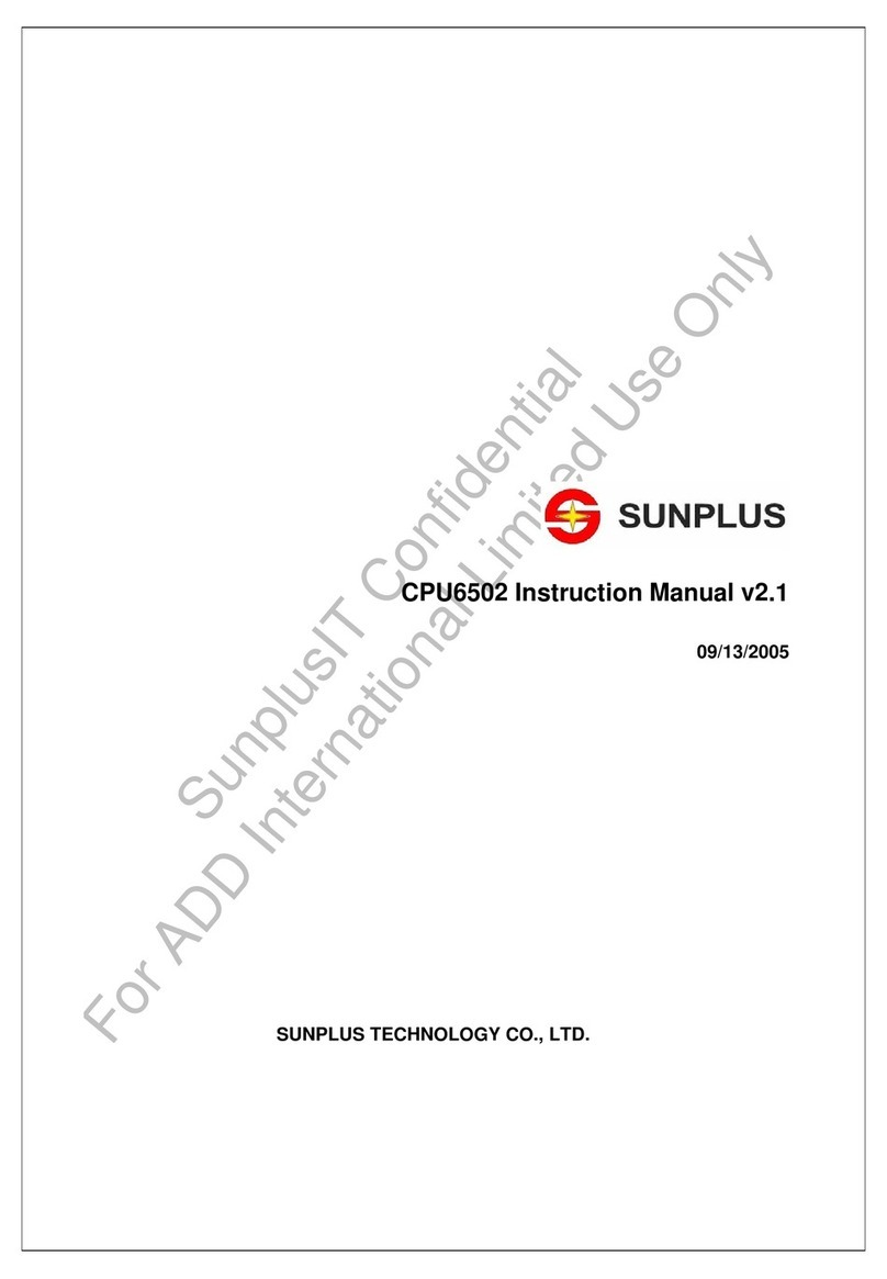 SunPlus CPU6502 instruction manual