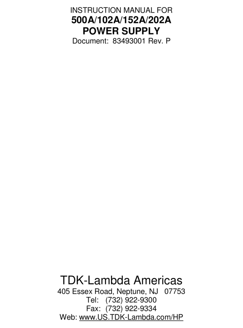 TDK-Lambda 500A User manual