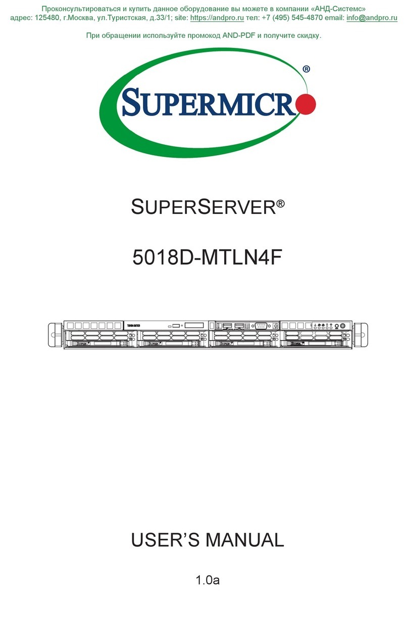 Supermicro SUPERSERVER 5018D-MTLN4F User manual