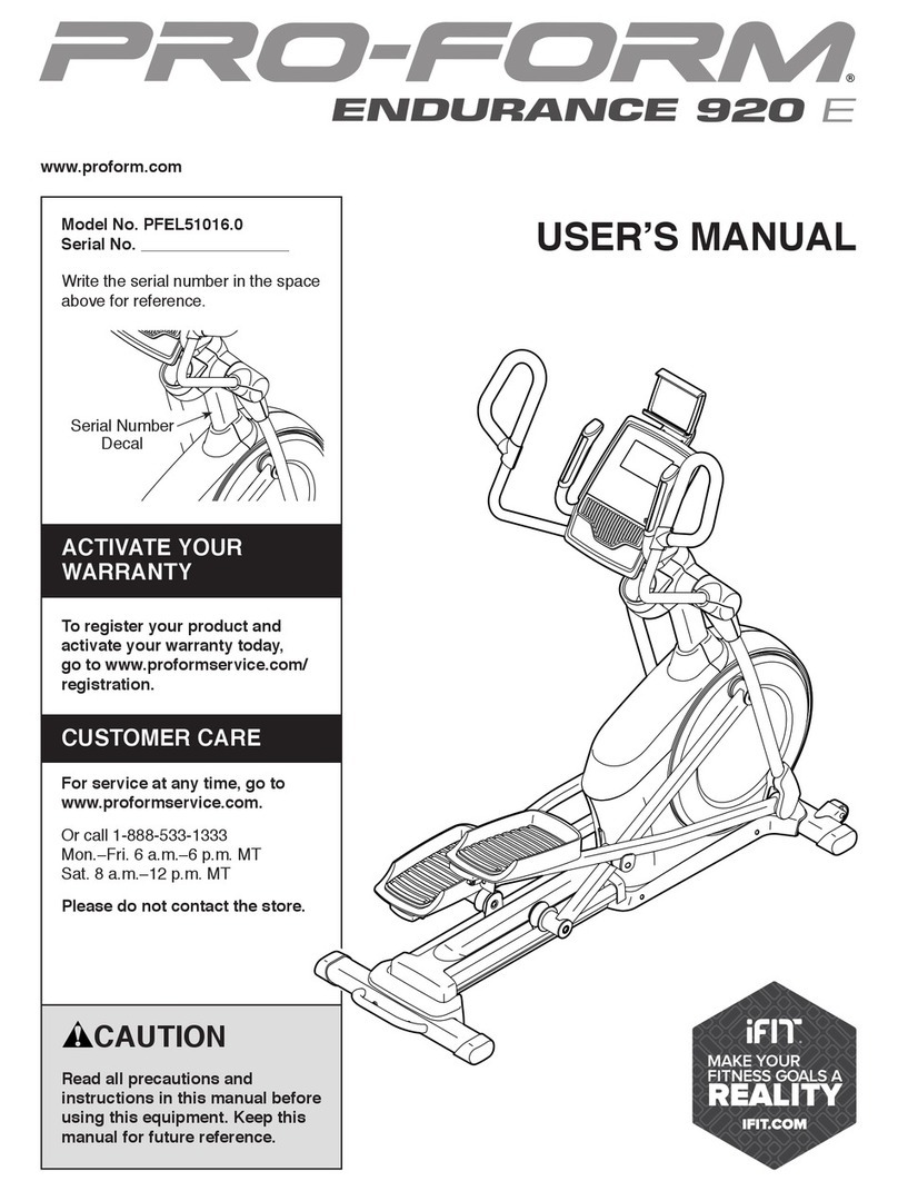 Pro-Form PFEL51016.0 User manual