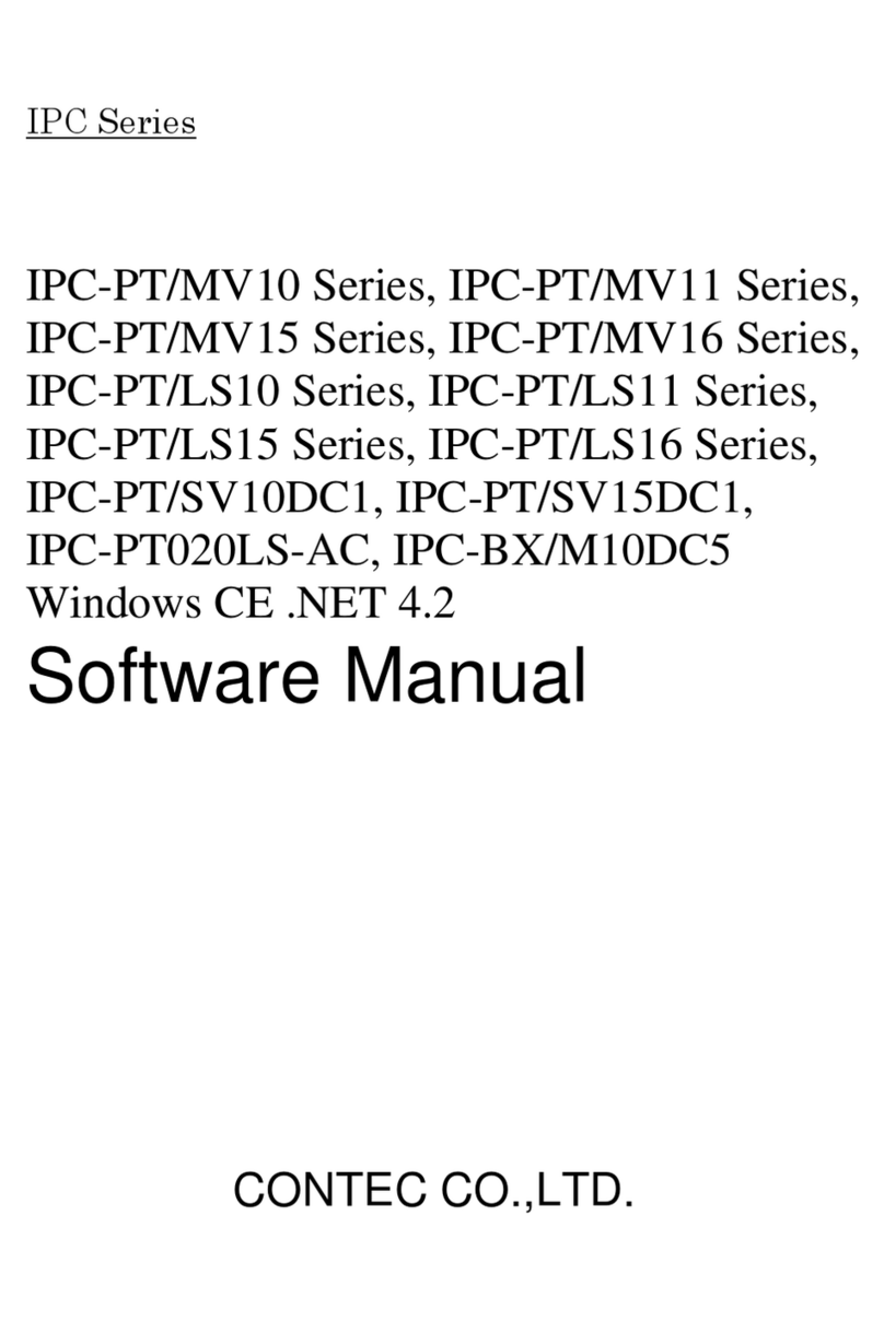Contec IPC-PT/MV10 Series Mounting instructions