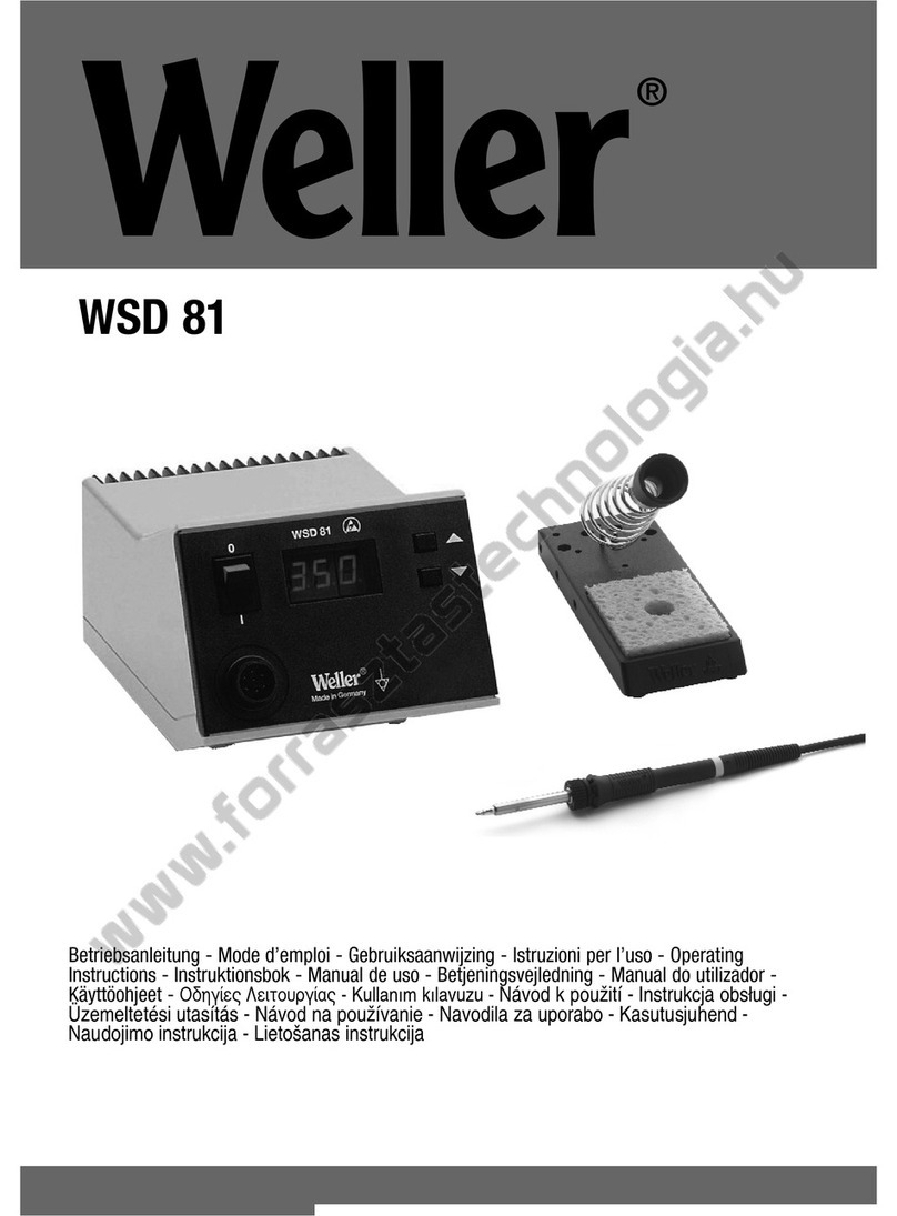 Weller wsd 81 operating instructions
