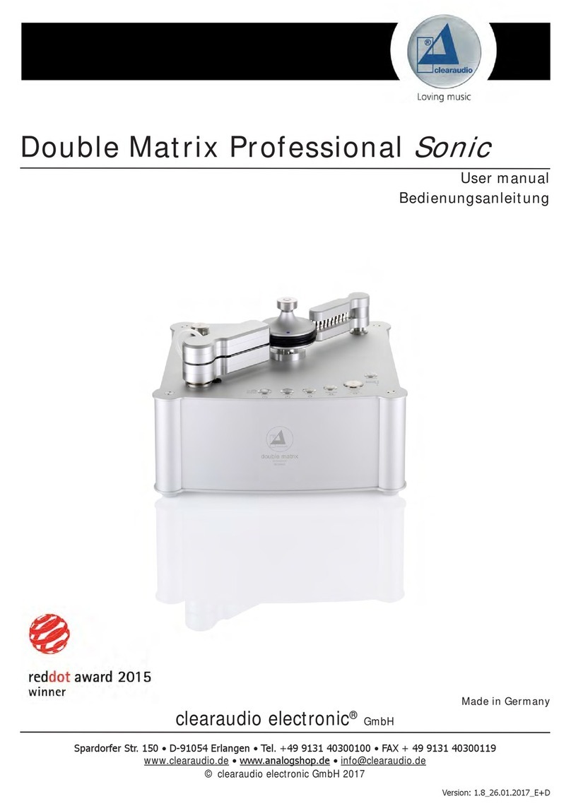 Clearaudio double matrix professional SONIC user manual