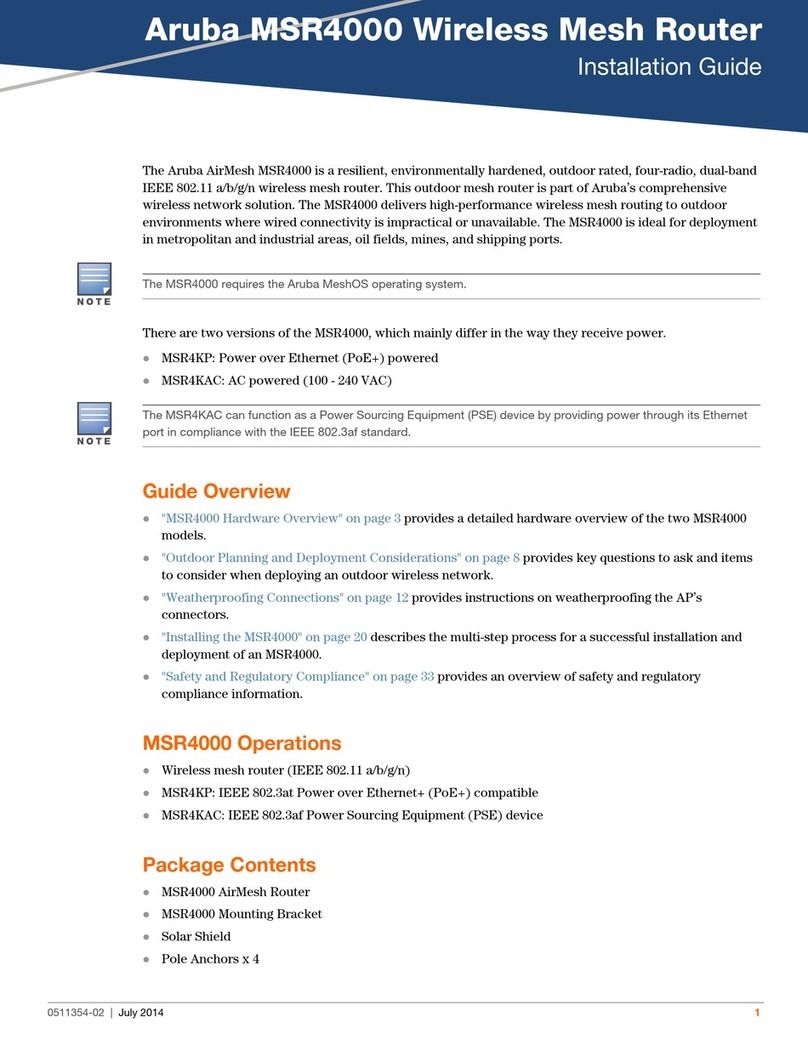 Aruba AirMesh MSR4000 User manual