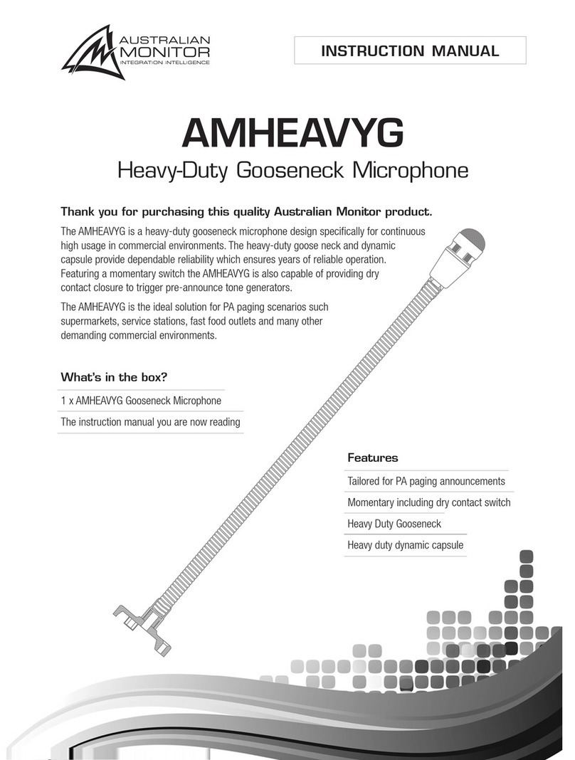 AUSTRALIAN MONITOR AMHEAVYG User manual AUSTRALIAN MONITOR AMHEAVYG User manual