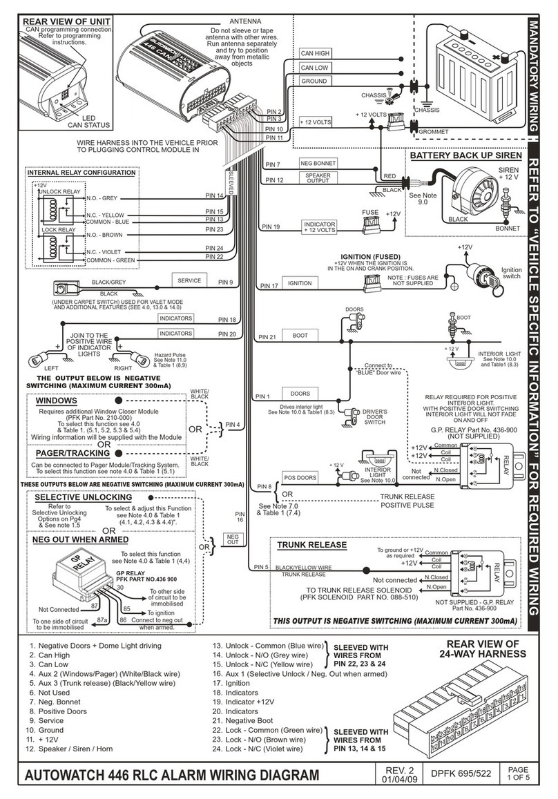 AutoWatch 446 Wiring diagram