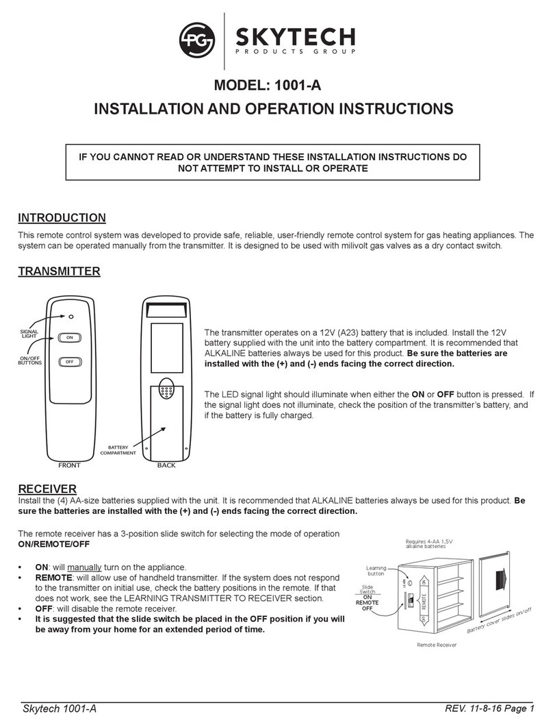 Skytech 1001-A User manual