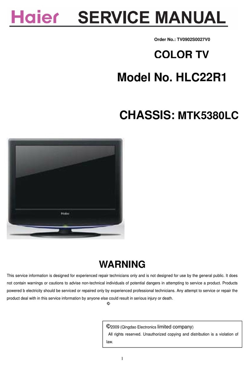 Haier HLC22R1 - 22" LCD TV User manual Haier HLC22R1 - 22" LCD TV User manual