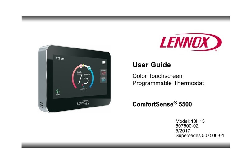Lennox ComfortSense 5500 User manual Lennox ComfortSense 5500 User manual