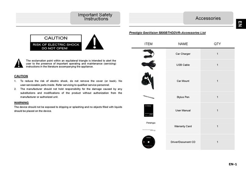 Prestigio GV5800 BTHDDVR instructions