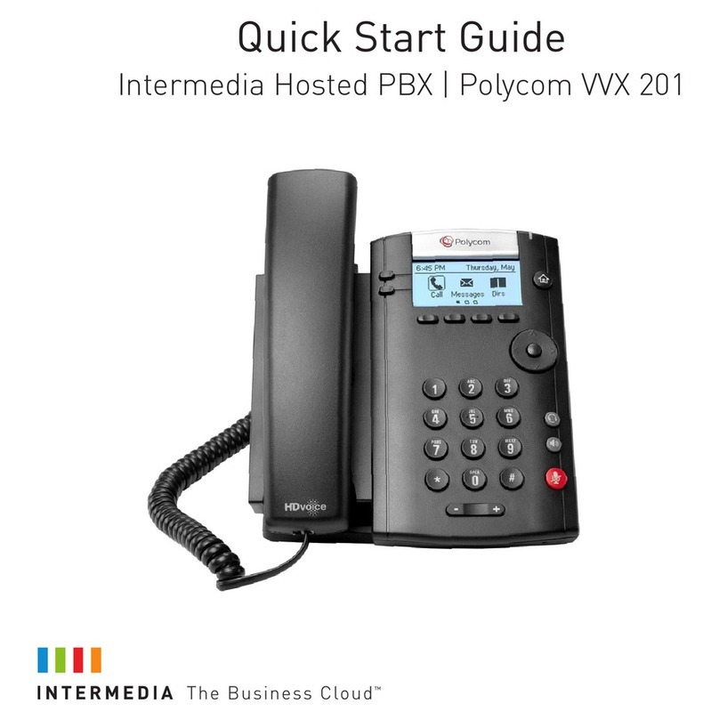Intermedia Polycom VVX 201 quick start guide
