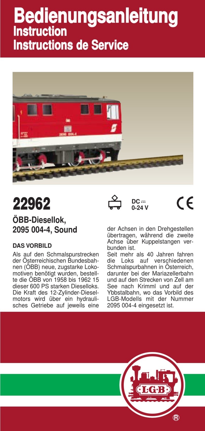 LGB 22962 instruction manual