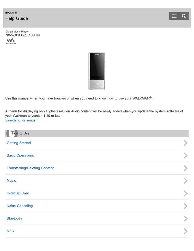 Sony NW-ZX100 Help guide