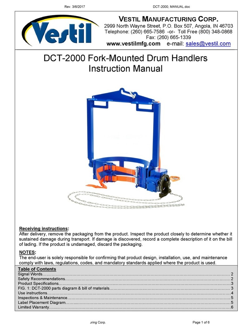 Vestil DCT-2000 User manual