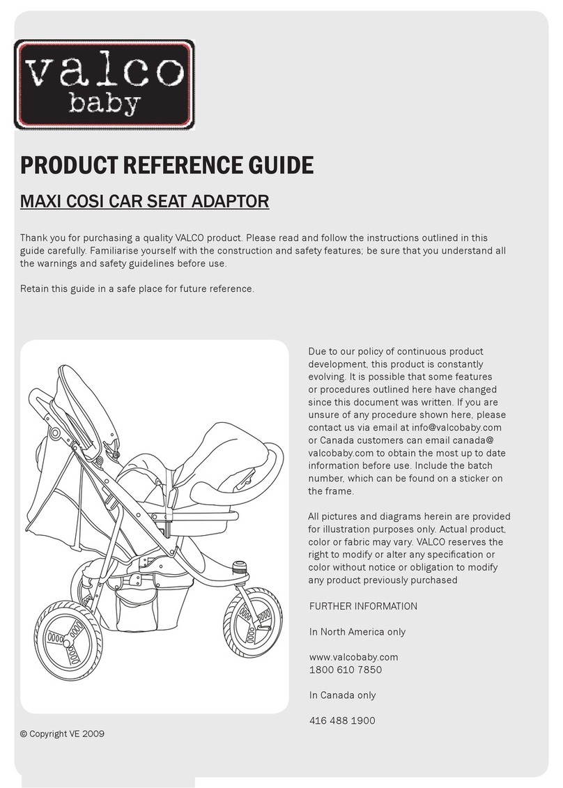 VALCOBABY Maxi Cosi Car Seat Adaptor Installation and operation manual