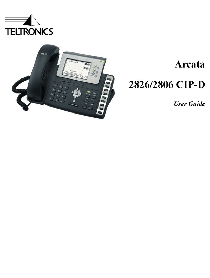Teltronics Arcata 2826 CIP-D User manual