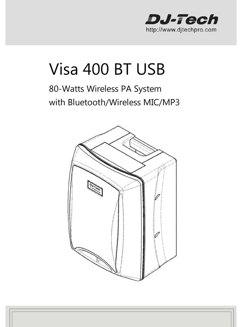 DJ-Tech Visa 400 BT USB manual