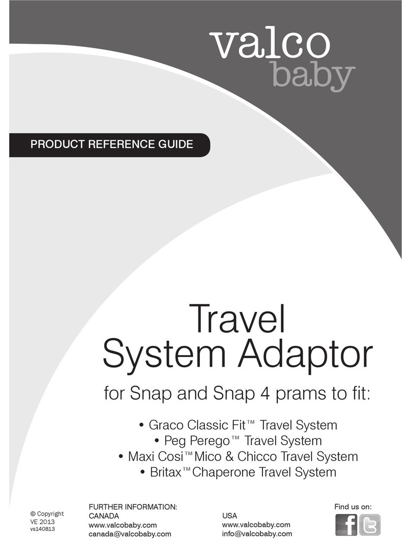 VALCOBABY Travel System Adaptor Product reference guide