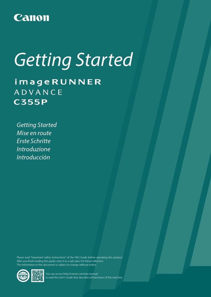 Canon imageRUNNER ADVANCE C355P User manual Canon imageRUNNER ADVANCE C355P User manual