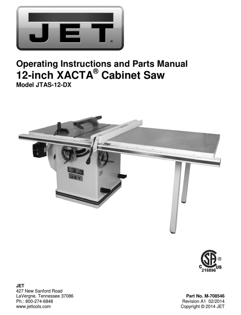 Jet XACTA JTAS-12-DX Service manual
