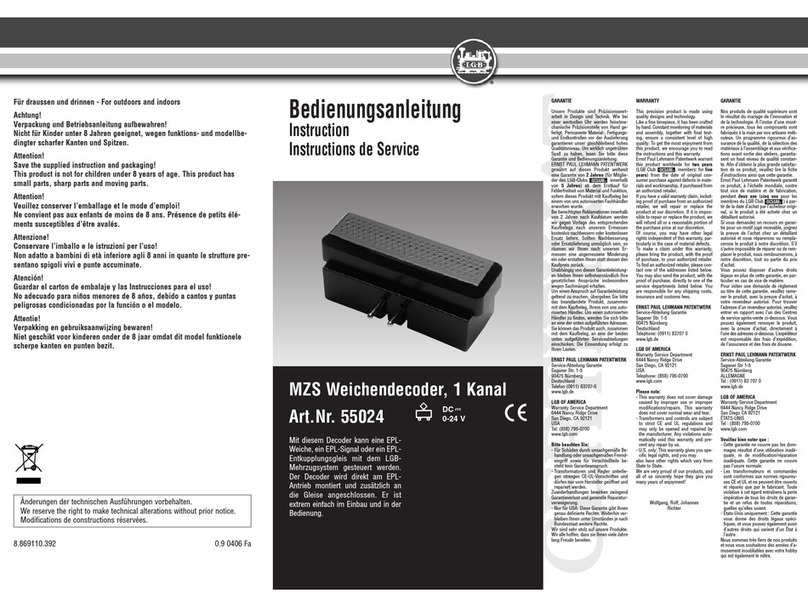LGB 55024 User manual