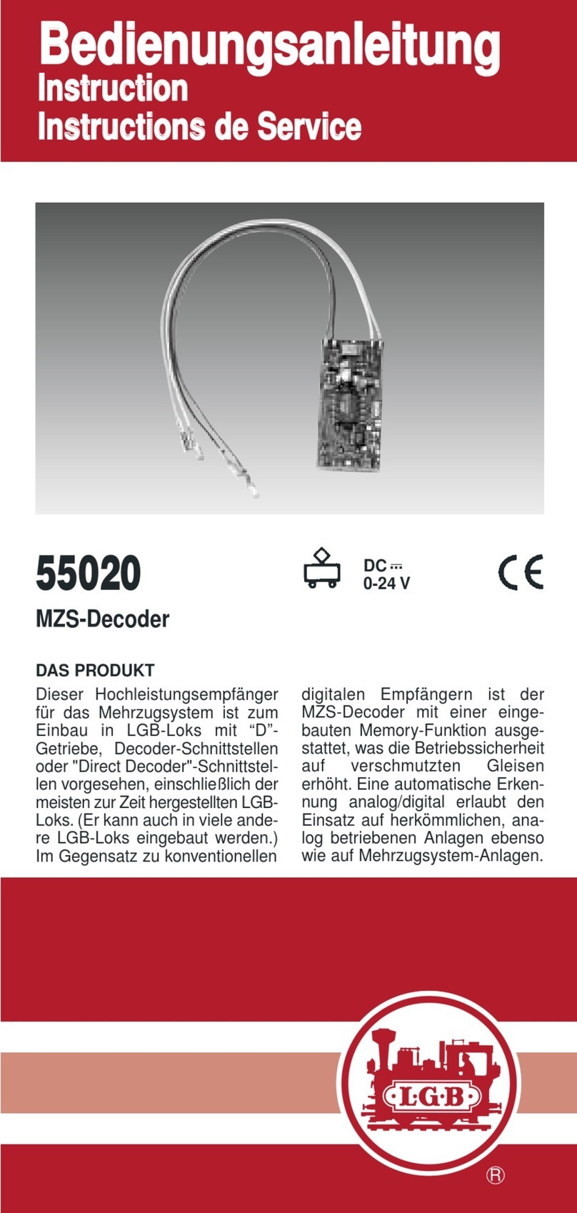 LGB 55020 instruction manual