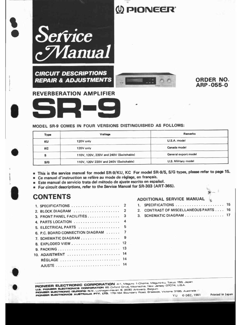Pioneer SR-9 User manual