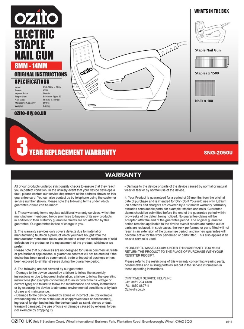 Ozito SNG-2050U Original instructions