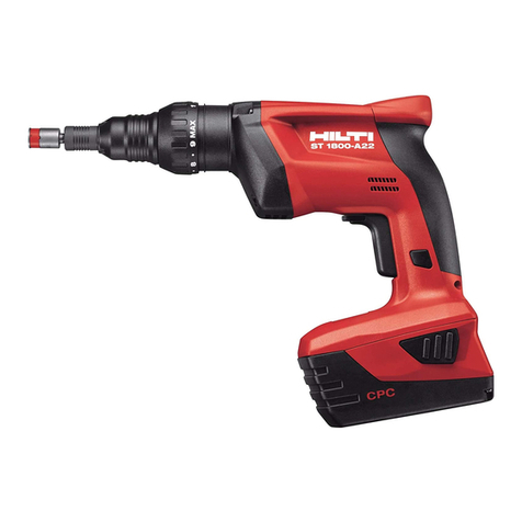 Hilti ST 1800-A18 User manual Hilti ST 1800-A18 User manual