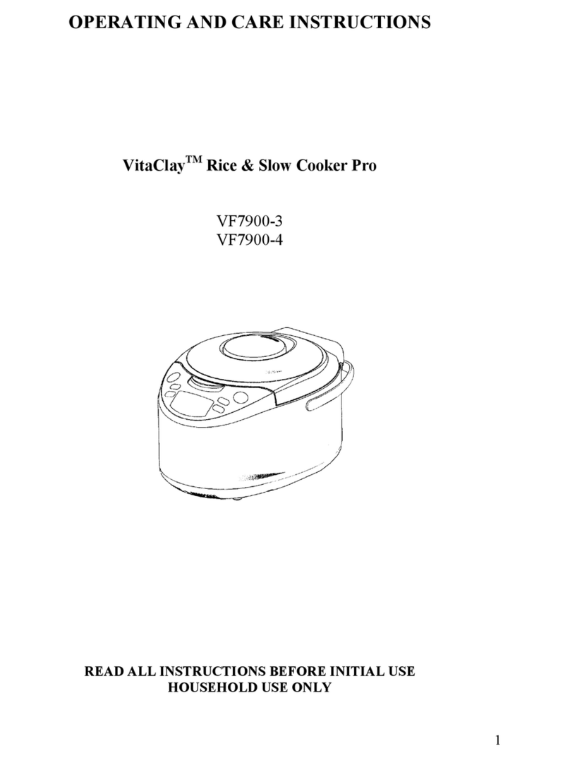 VITACLAY VF7900-3 Operating and care instructions