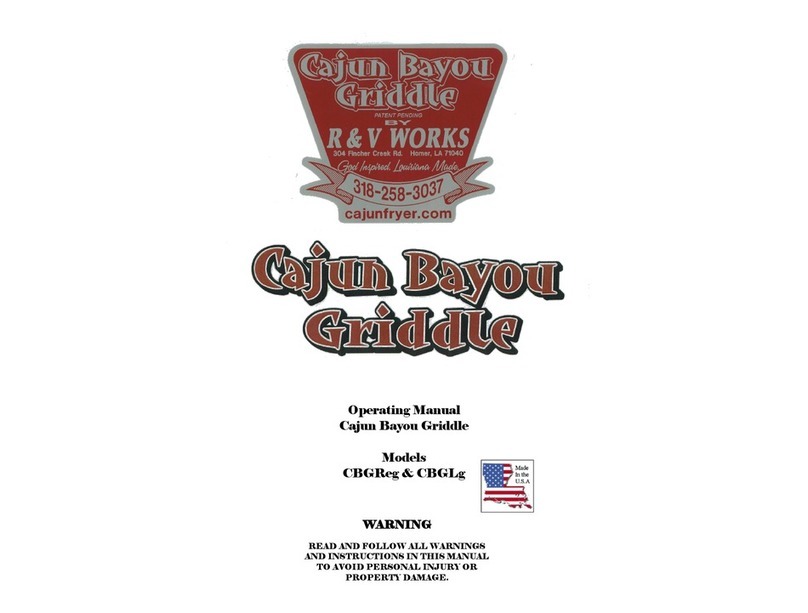 Cajun Grill CBGReg User manual