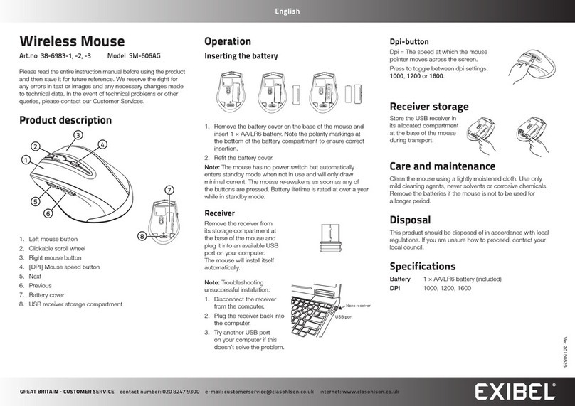 Exibel SM-606AG manual